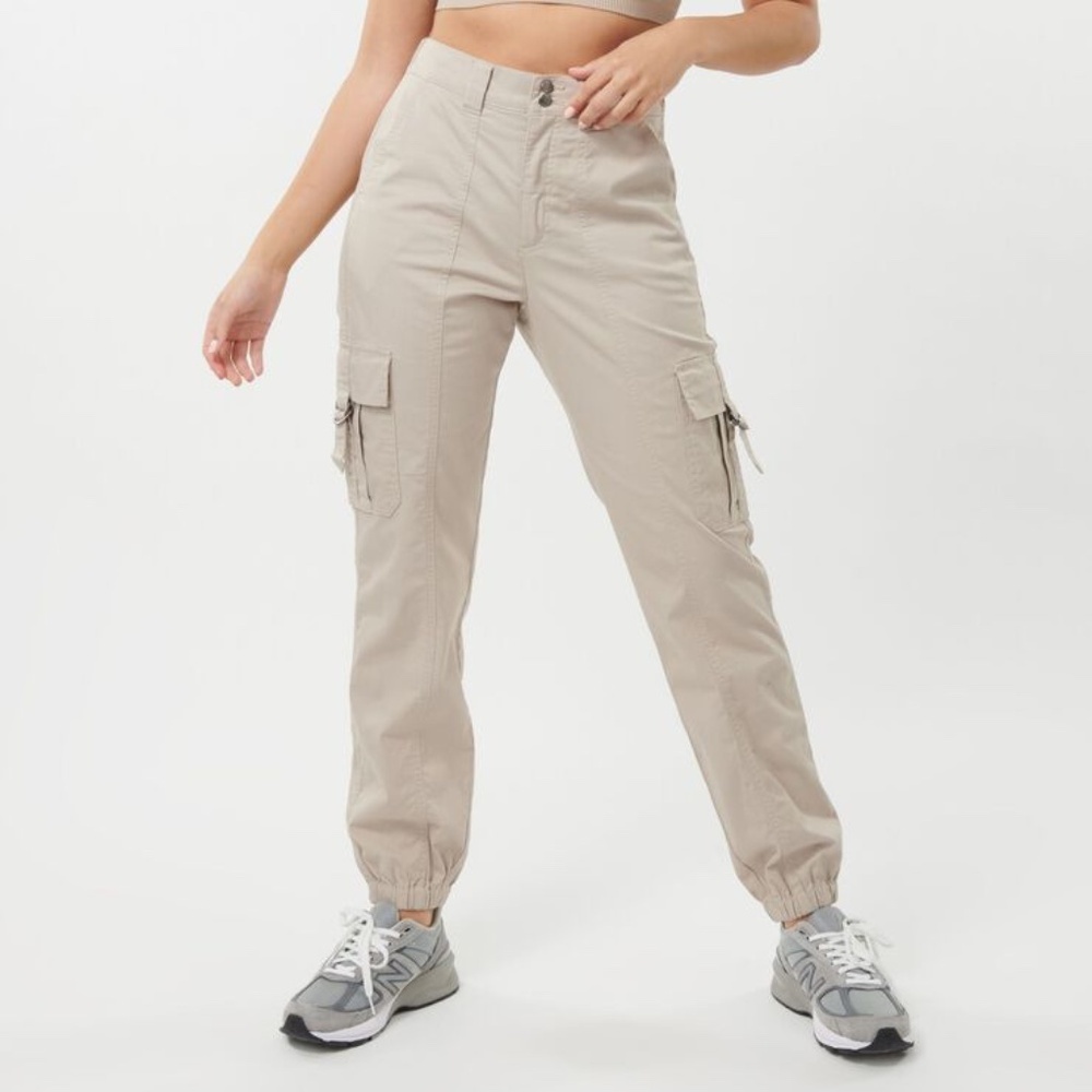 Garage Billie Bubble Cargo Pants - Tan/Khaki Medium